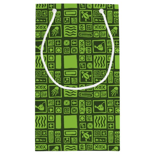 Tiki Pattern Klein Cadeauzakje (Achterkant)