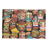 Tiki Pattern Kussensloop (Achterkant-Links)