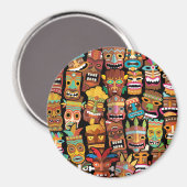 Tiki Pattern Magneet (Voorkant / Achterkant)