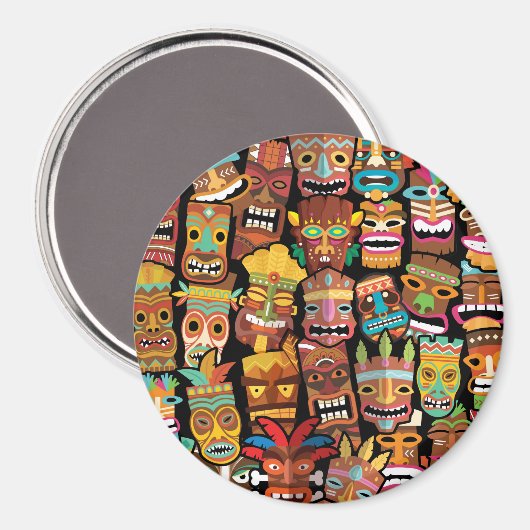 Tiki Pattern Magneet (Voorkant / Achterkant)