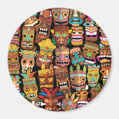 Tiki Pattern Magneet (Voorkant)
