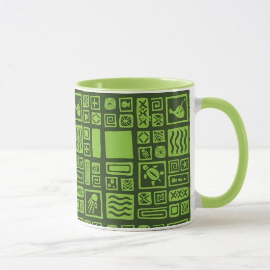 Tiki Pattern Mok (Rechts)