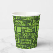 Tiki Pattern Papieren Bekers (Links)