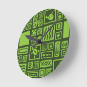 Tiki Pattern Ronde Klok (Hoek)