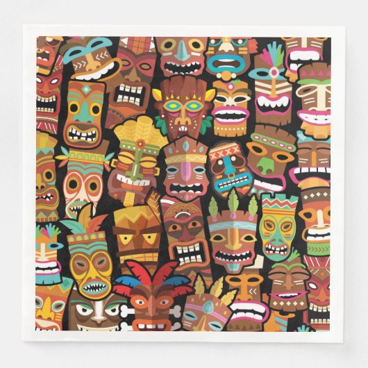 Tiki Pattern Servet (Voorkant)