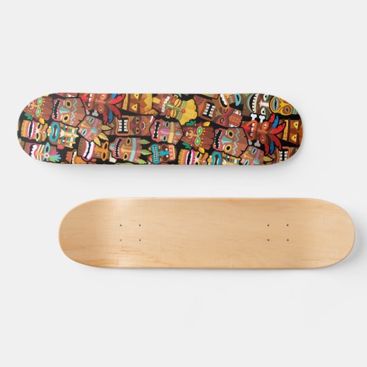 Tiki Pattern Skateboard (Horizontaal)