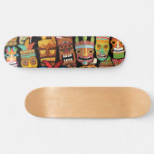 Tiki Pattern Skateboard (Horizontaal)