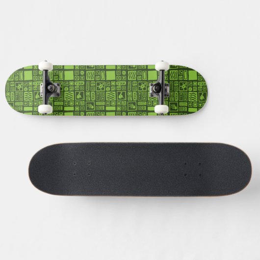 Tiki Pattern Skateboard (Horizontaal)