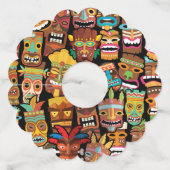 Tiki Pattern Wijnglaslabel (Achterkant)