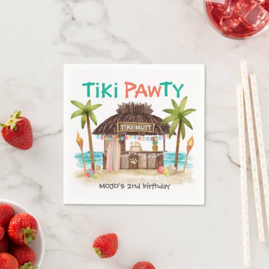 Tiki Pawty Tropical Beach Surf Pet Dog Servet (Insitu)