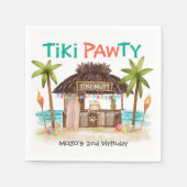 Tiki Pawty Tropical Beach Surf Pet Dog Servet (Voorkant)