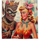  Tiki Pin-up Douchegordijn (Voorkant)