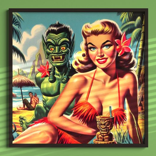  Tiki Pin Up Poster