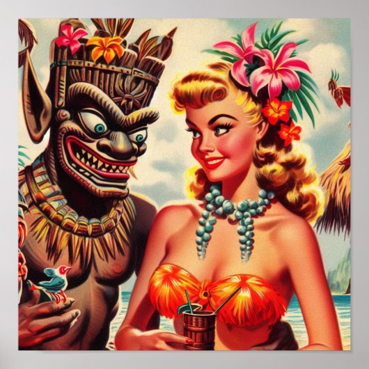  Tiki Pin-up Poster (Voorkant)