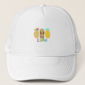 Tiki Pineapple Luau Trucker Pet (Voorkant)