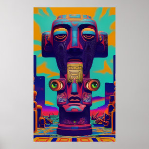 Tiki rechts of helemaal niet Tiki Poster