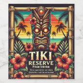 Tiki Reserve Wijn & Bier Fles Label Etiket (Enkel label)