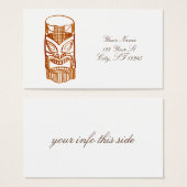 Tiki Sculpture Thunder_Cove Visitekaartje (Voorkant /achterkant)