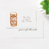 Tiki Sculpture Thunder_Cove Visitekaartje (Bureau)