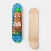 Tiki Statue Hawaii Skateboard (Voorkant)