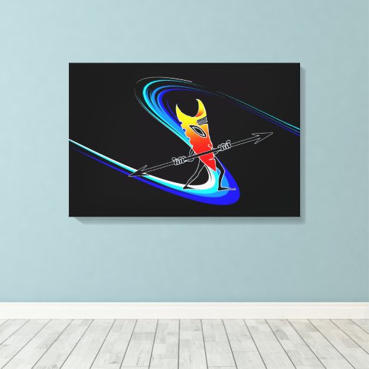 Tiki Surfer Canvas Afdruk (Insitu (Houten vloer))