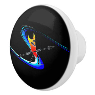 Tiki Surfer Keramische Knop