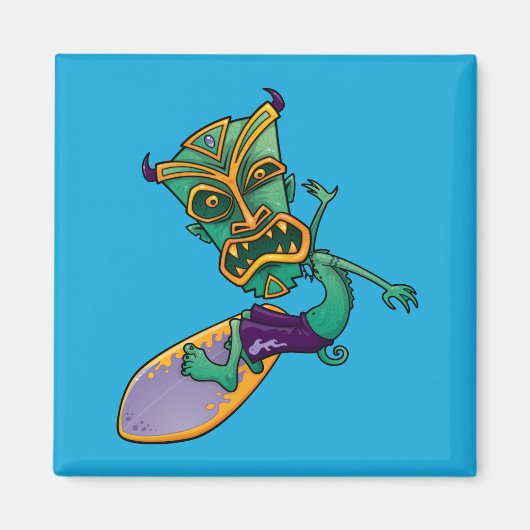 Tiki Surfer Magneet (Voorkant)