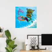 Tiki Surfer Poster (Thuiskantoor)