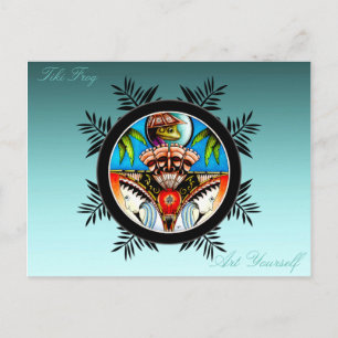 Tiki Tattoo Frog Briefkaart