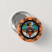Tiki Tattoo Frog Ronde Button 3,2 Cm (Voorkant /achterkant)
