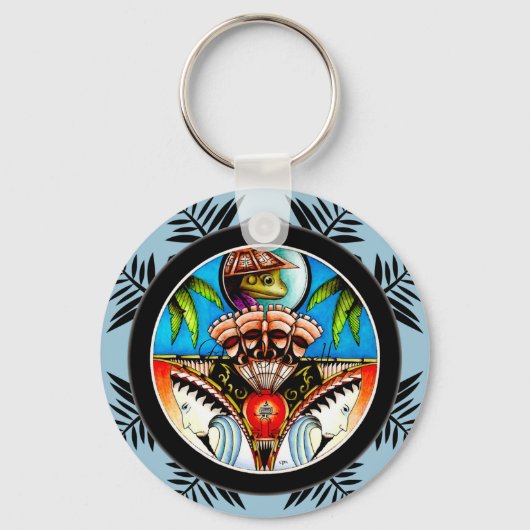 Tiki Tattoo Frog Sleutelhanger (Voorkant)