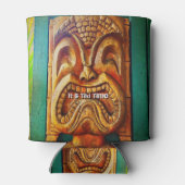 Tiki Time Fun Fierce Cool  Retro Tropical Blikjeskoeler (Achterkant)