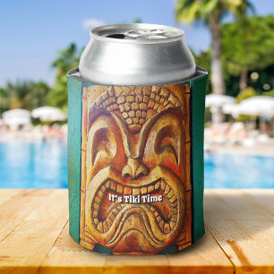 Tiki Time Fun Fierce Cool Retro Tropical Blikjeskoeler