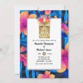 Tiki Time Luau Summer Beach Couples Shower Kaart (Voorkant)