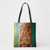 Tiki Time Tropical Fun Fierce Cool  Retro Draagtas (Voorkant)