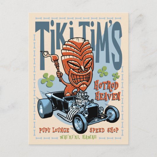 Tiki Tim's II Briefkaart (Voorkant)