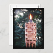 Tiki Torch - Bamboe Outdoortorch met vlam Briefkaart (Voorkant / Achterkant)