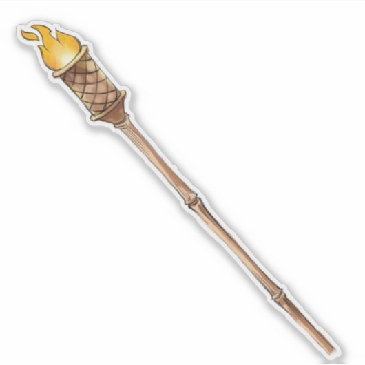 Tiki Torch Sticker (Voorkant)