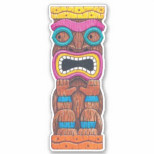 Tiki Totem 1 ticker Sticker