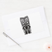 tiki totem rechthoekige sticker (Envelop)