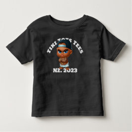 Tiki Tots zwart T-shirt. Kinder Shirts