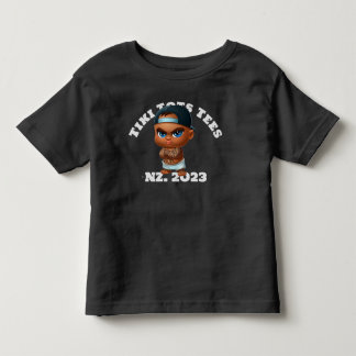 Tiki Tots zwart T-shirt.  Kinder Shirts