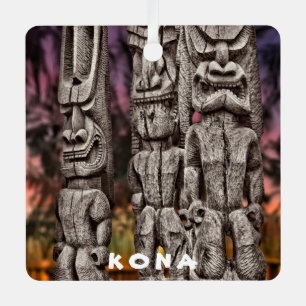 Tiki Tribal Council, tweezijdig plein, Metalen Ornament