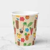 Tiki Tropical Cocktails Papieren Bekers (Achterkant)