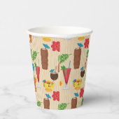 Tiki Tropical Cocktails Papieren Bekers (Rechts)