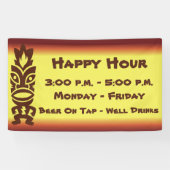 Tiki Tropical Hawaiian Theme Spandoek (Horizontaal)