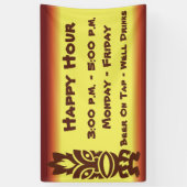 Tiki Tropical Hawaiian Theme Spandoek (Verticaal)