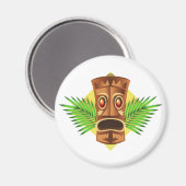 Tiki Tropisch beeld met palmen Magneet (Voorkant / Achterkant)
