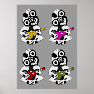 Tiki Ukulele band Poster