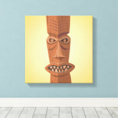 Tiki Verpakte Canvas Afdruk (Insitu (Houten vloer))